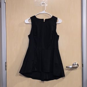 White House Black Market Black Zipper Tank